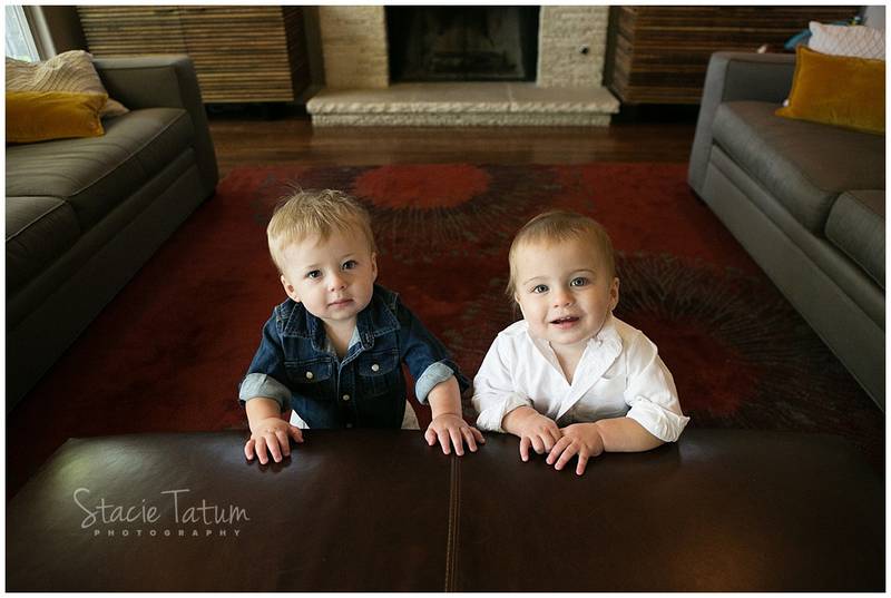 Family session at home with twins